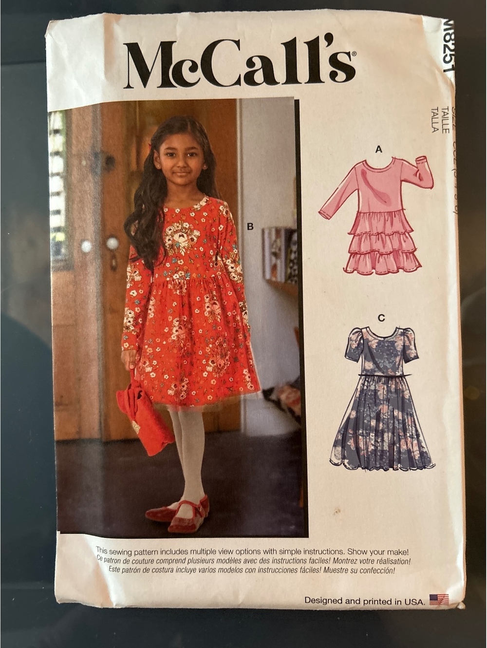 McCall's M8251 Girls' Dress Sewing Pattern - Sizes 5 to 14